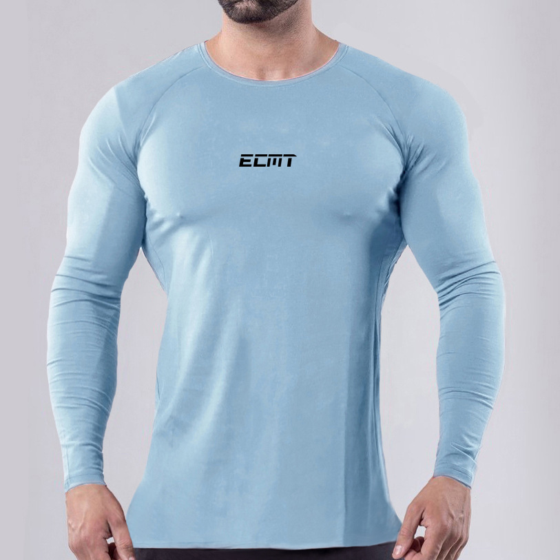 Title 5, T-shirt de sport fine pour hommes col rond slim...