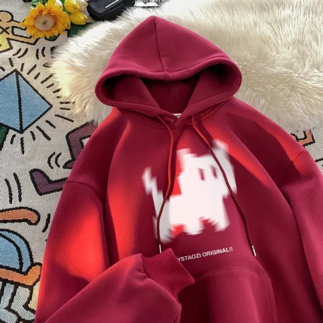 Retro Heavy Couple Coat Oversize Inner Clothes Red - Shop at LoveMi