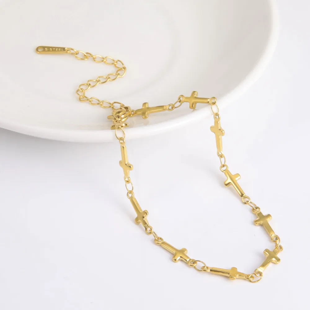 Fashion Cross Stainless Steel Necklace Hip Hop