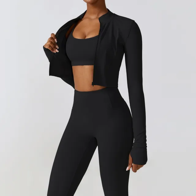 Nude Feel Quick drying Sports Thin Fitness Clothes Three piece Suit Nude - Shop at LoveMi