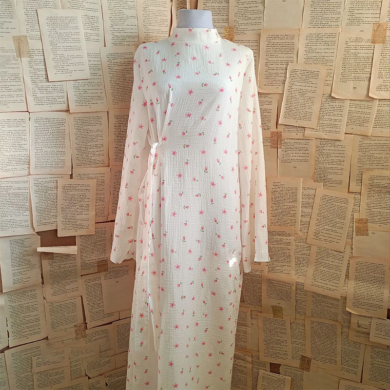 Women's Clothes Clothes Fresh Autumn Floral French Dress Women White - Shop at LoveMi