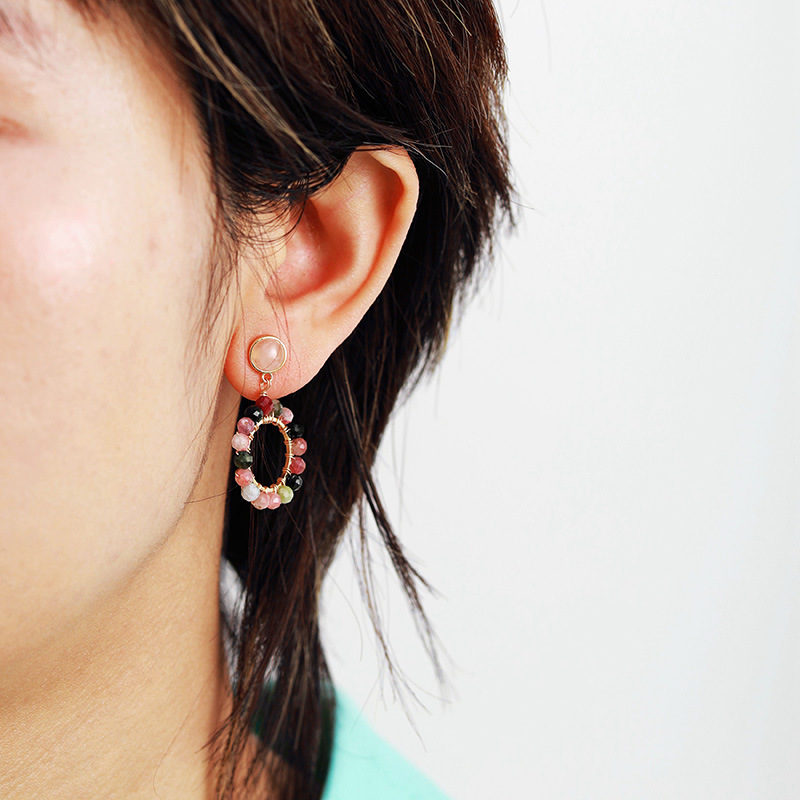 Tourmaline Crystal Purely Handmade Earrings