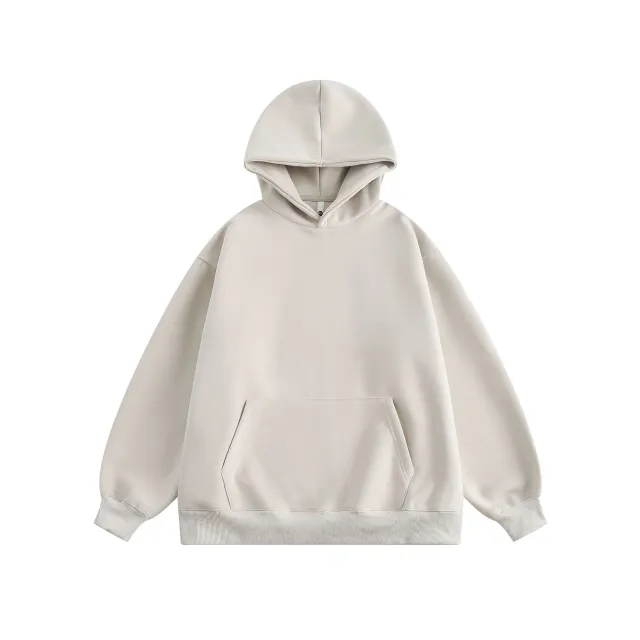New Couple Simple Pullover Women's Clothing Solid Color All match Hoodie Apricot - Shop at LoveMi