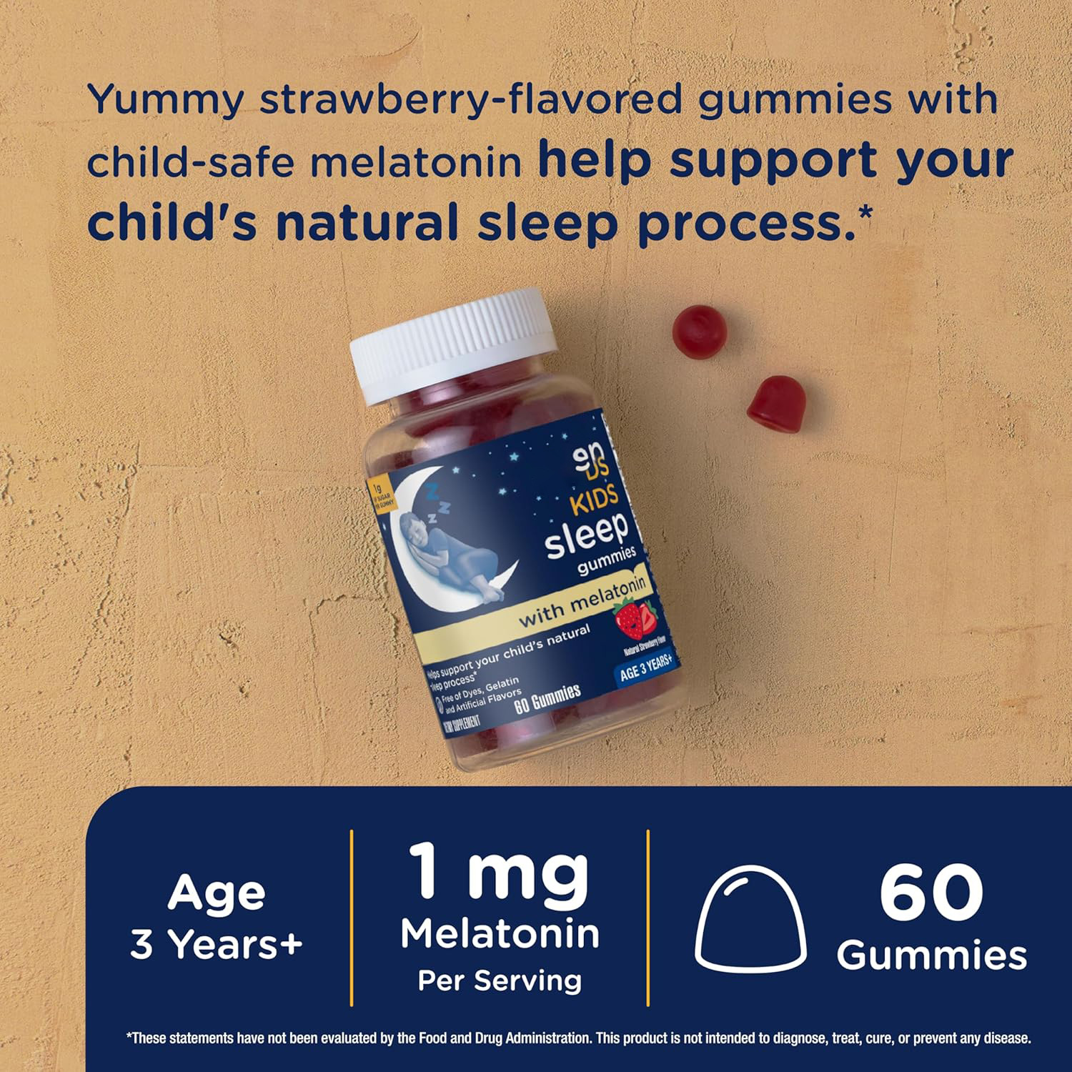 Childrens Melatonin Gummies Strawberry Flavor Functional Gummies — foto 3