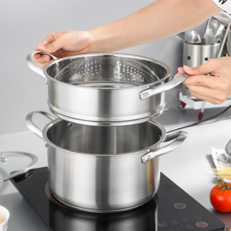 304 Stainless Steel Milk Pot And Small Steamer
