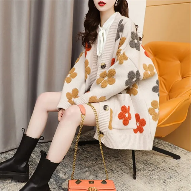 Japanese Lazy Style Knitted Cardigan White - Shop at LoveMi