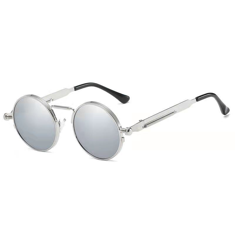 Title 8, Round Spring Mirror Leg Metal Sunglasses