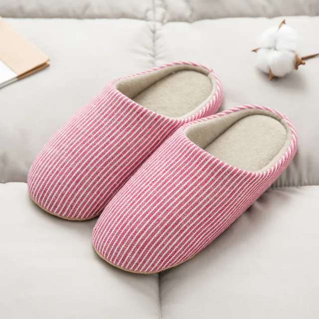 Indoor Soft Bottom Plus Size Non slip Silent Cloth Bottom Slippers Red - Shop at LoveMi