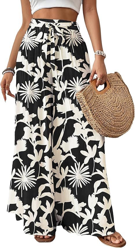 Womens Flowing Floral Wide-Leg Pants — foto 7