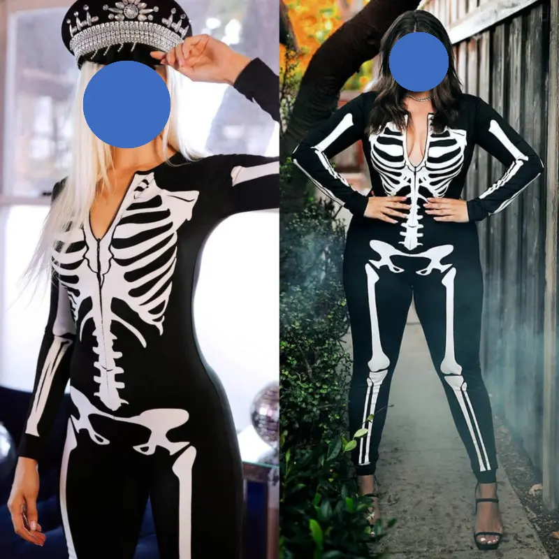 Skeleton Digital Women's Printed Wear Tight Long