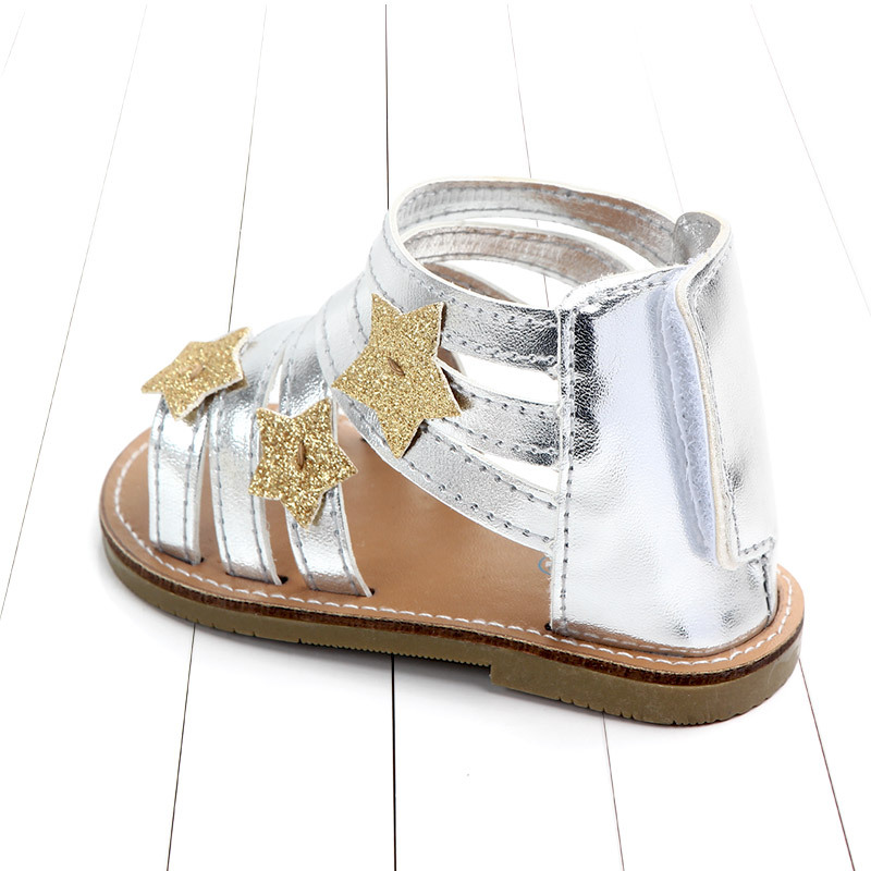 Title 4, PU lederen ster baby meisjes anti-slip sandalen...