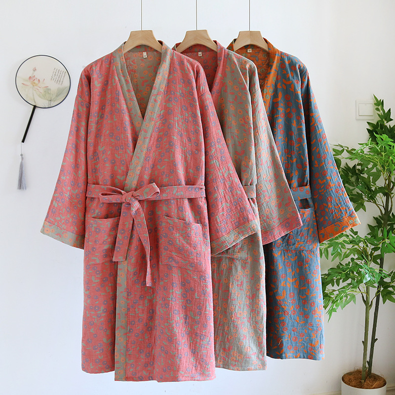 Spring And Autumn Thin Cotton Retro Loose Home Wear