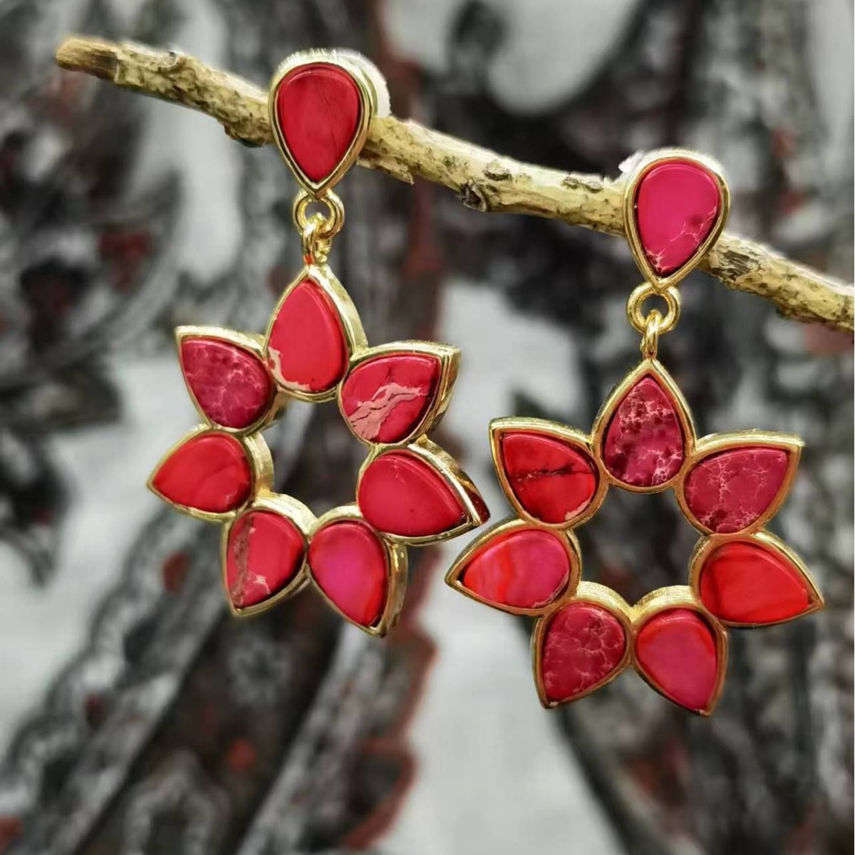 Fashionable Retro Colorful Earrings For Women