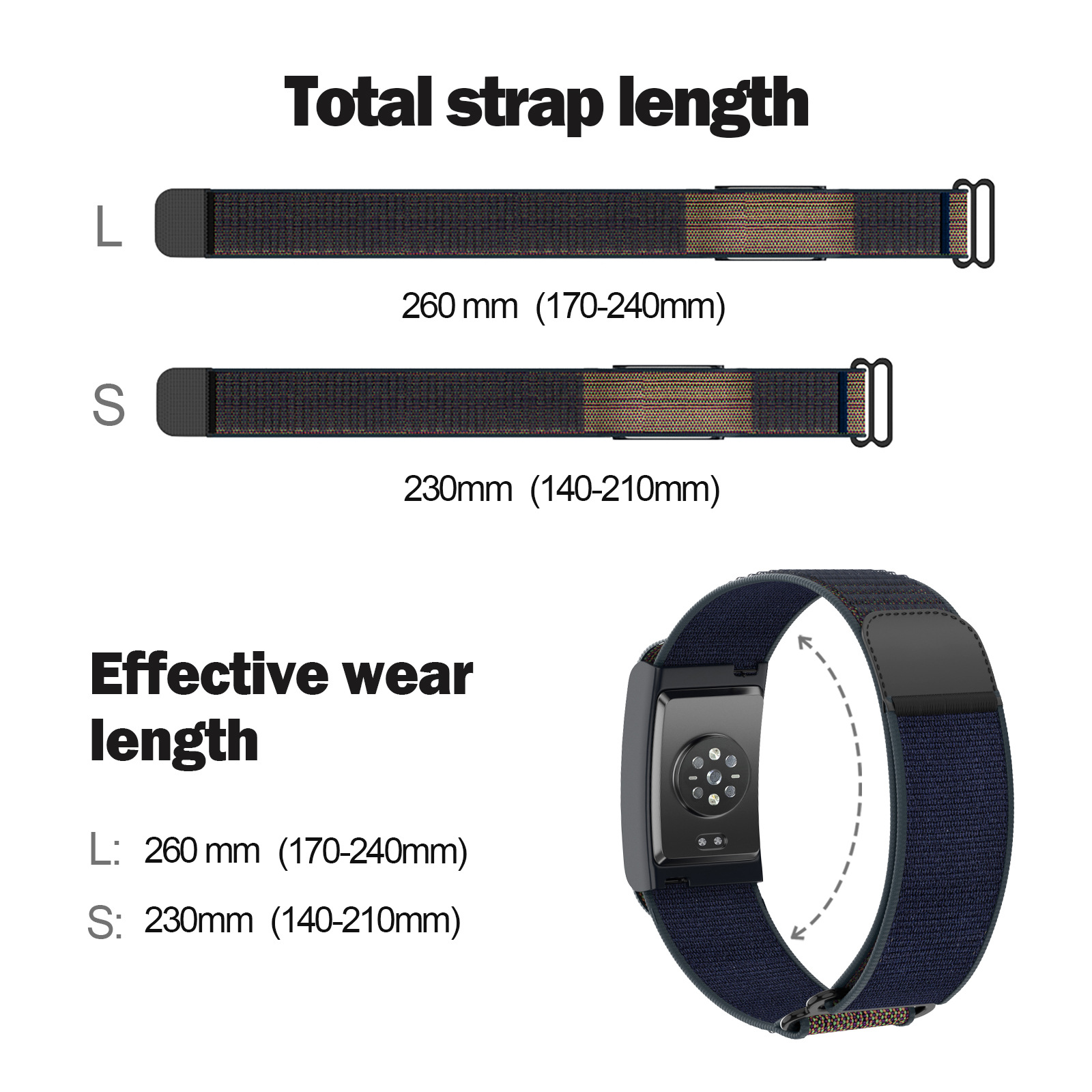 Nylon Loop Strap Velcro Watch Band