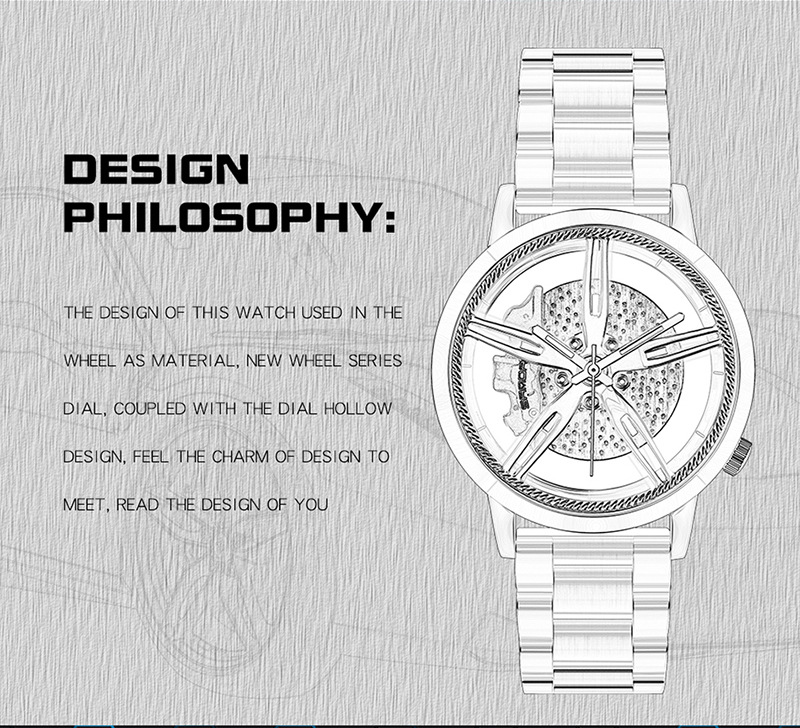 Sanda 1040 Gyro Wheel Watch for Men