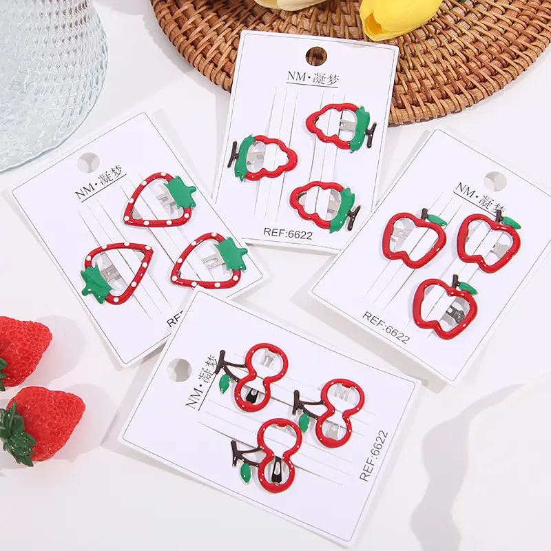 Children's Cartoon Fruit Hairpin Does Not Hurt