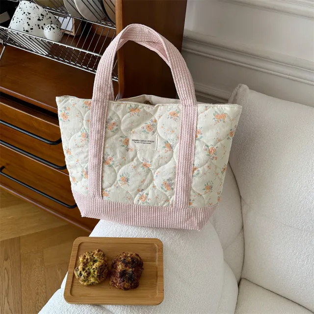 Quilted Patchwork Retro Flower Handbag Commuter Orange - Shop at LoveMi