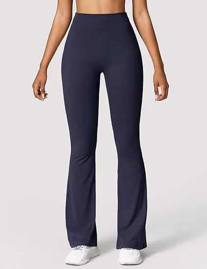 Peach Hip Raise Yoga Bell bottom Pants Fitness Exercise Quick drying Navy Blue - Shop at LoveMi