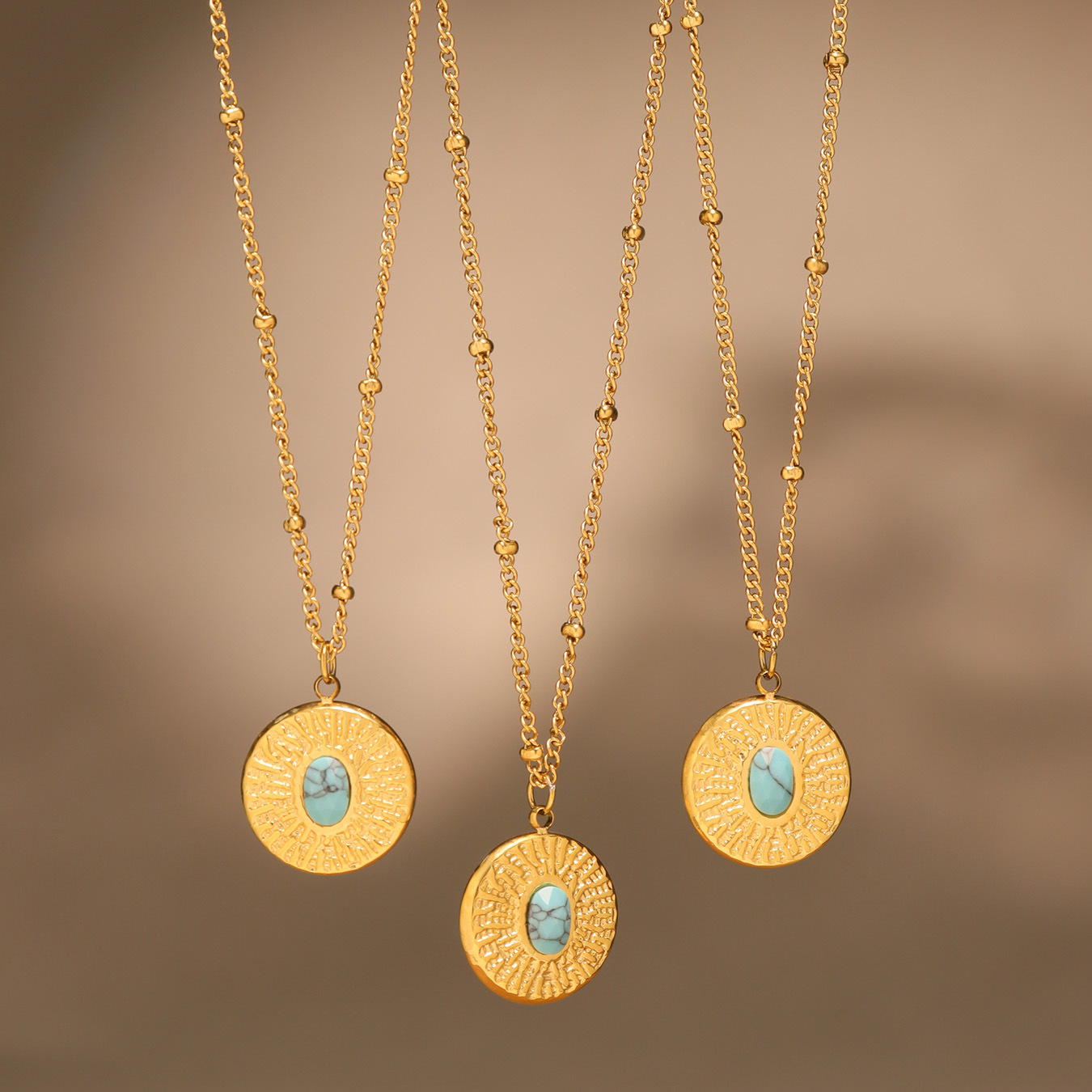 Natural Stone Pendant Necklace, Designer-style Necklace