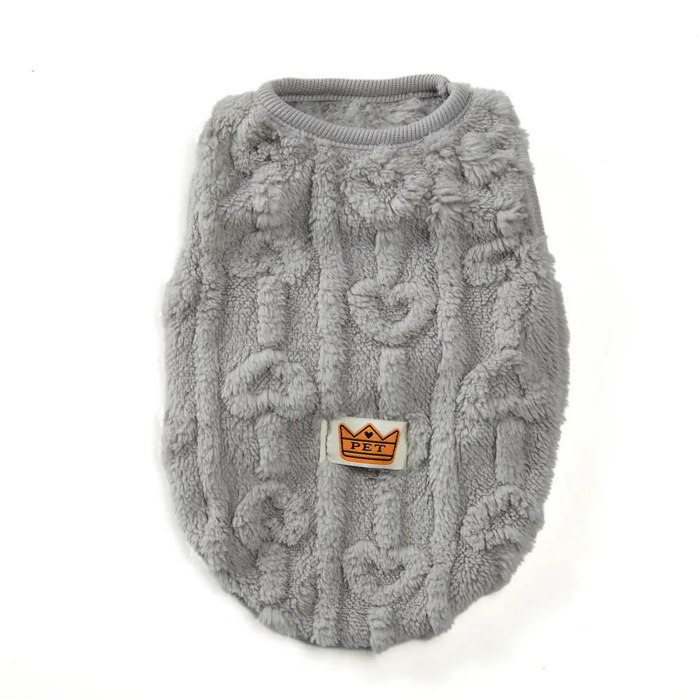 Pet Dog Clothes Teddy Cat Heart Twist Double-sided Velvet Vest Fleece Lined Padded Warm Keeping Wholesale