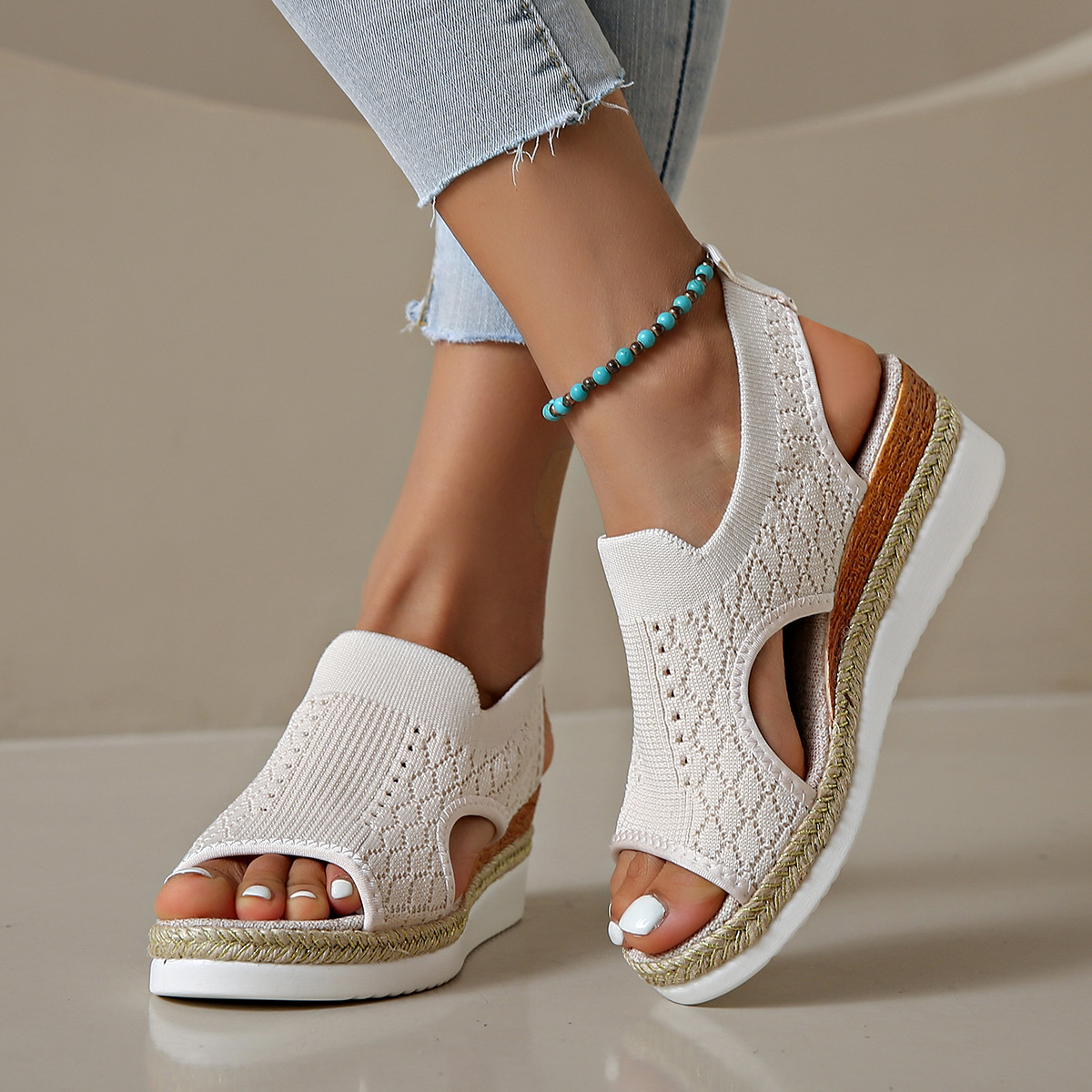 Fabric Slip-On Sandals, picture 5 of 8