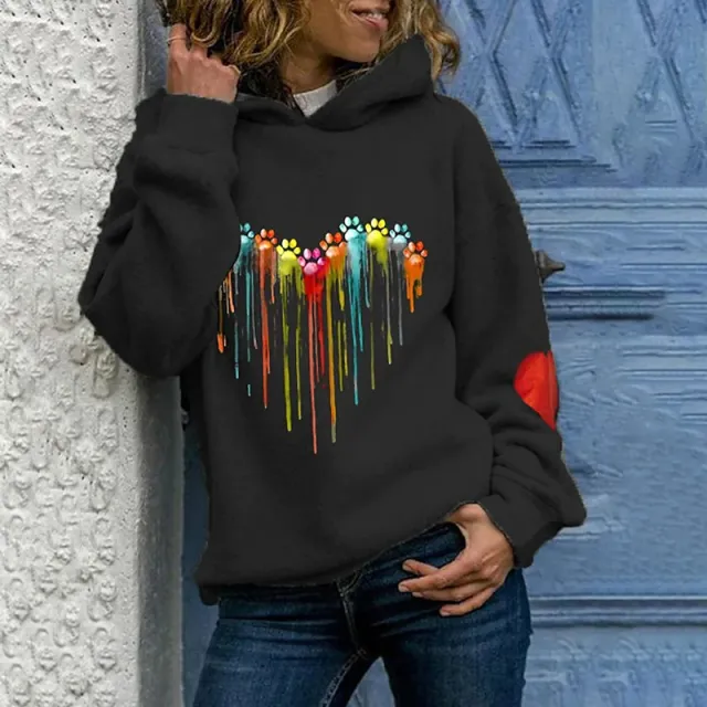 New Animal Print Hooded Women's Sweater Shk9N220811N M - Shop at LoveMi