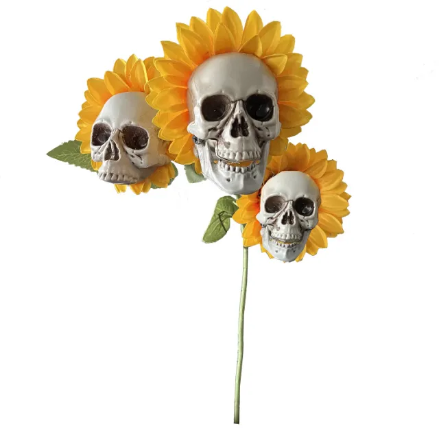 Garden Emulational Flower Decoration Three Heads - Shop at LoveMi