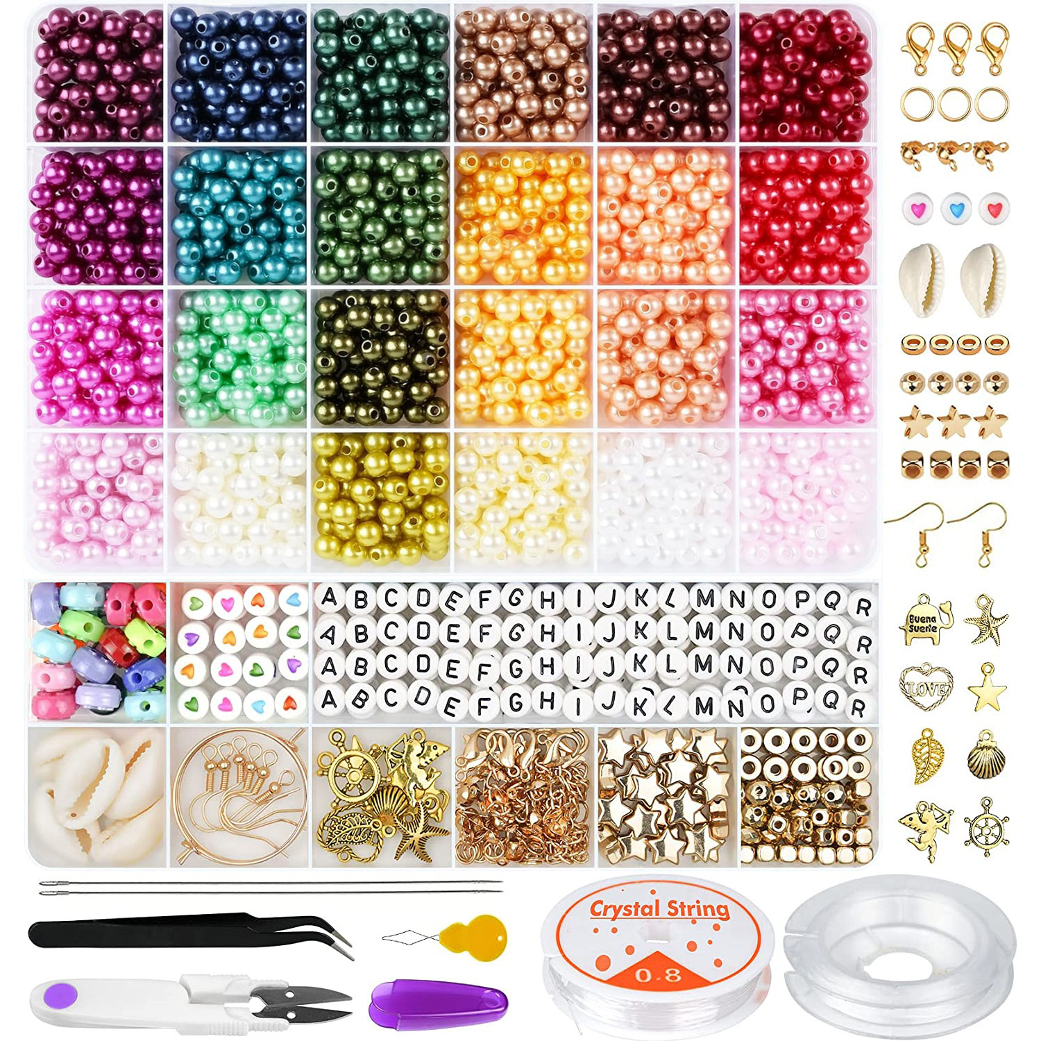 Title 9, 6000 PCs Clay Beads Suit Polymer Clay Tube Piec...