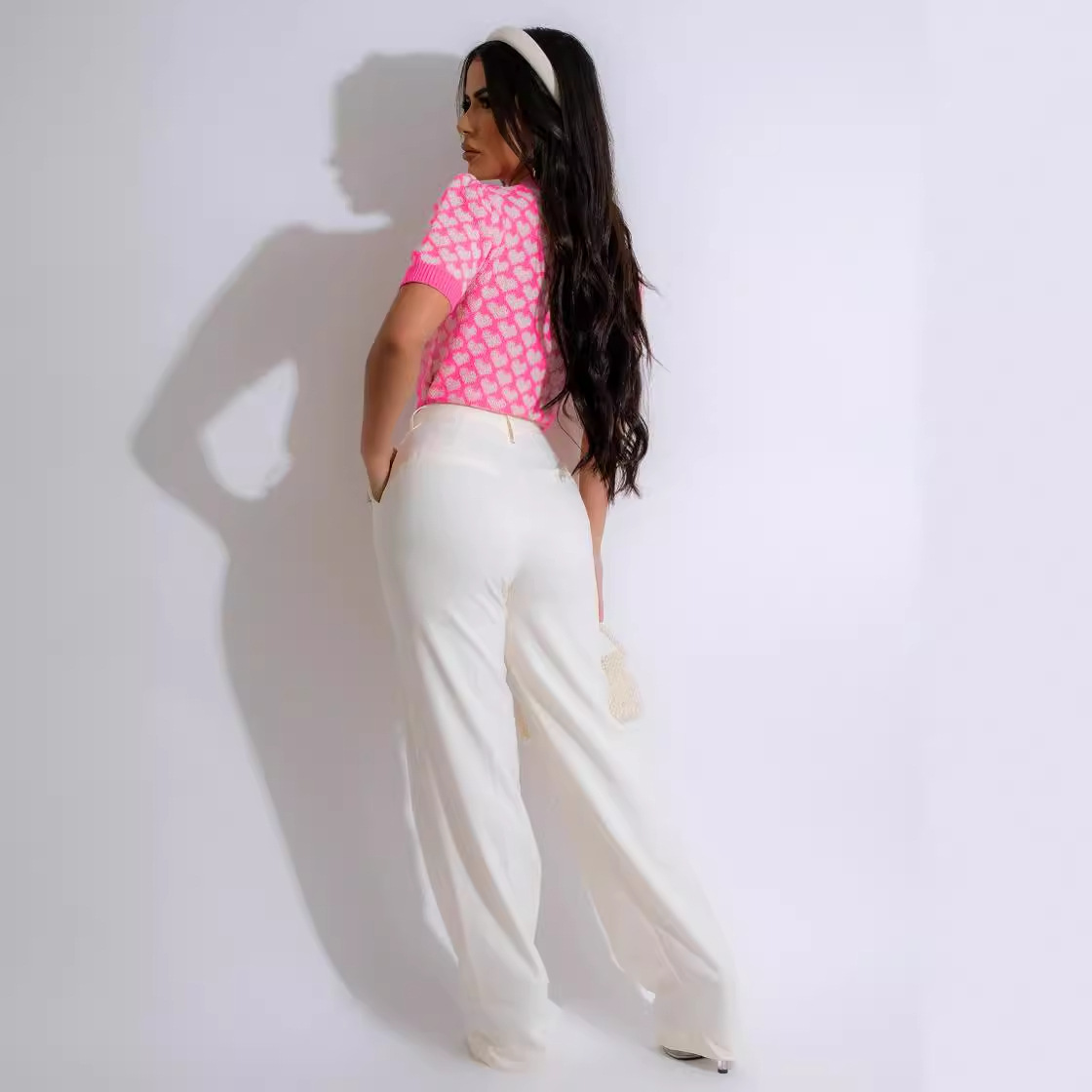 Spring And Summer Fashionable Knitted Love Women's Top