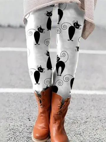 European And American Spring And Autumn New Digital Printing Fashion Leggings Trendy Yoga Pants Tights X4 Xl - Shop at LoveMi