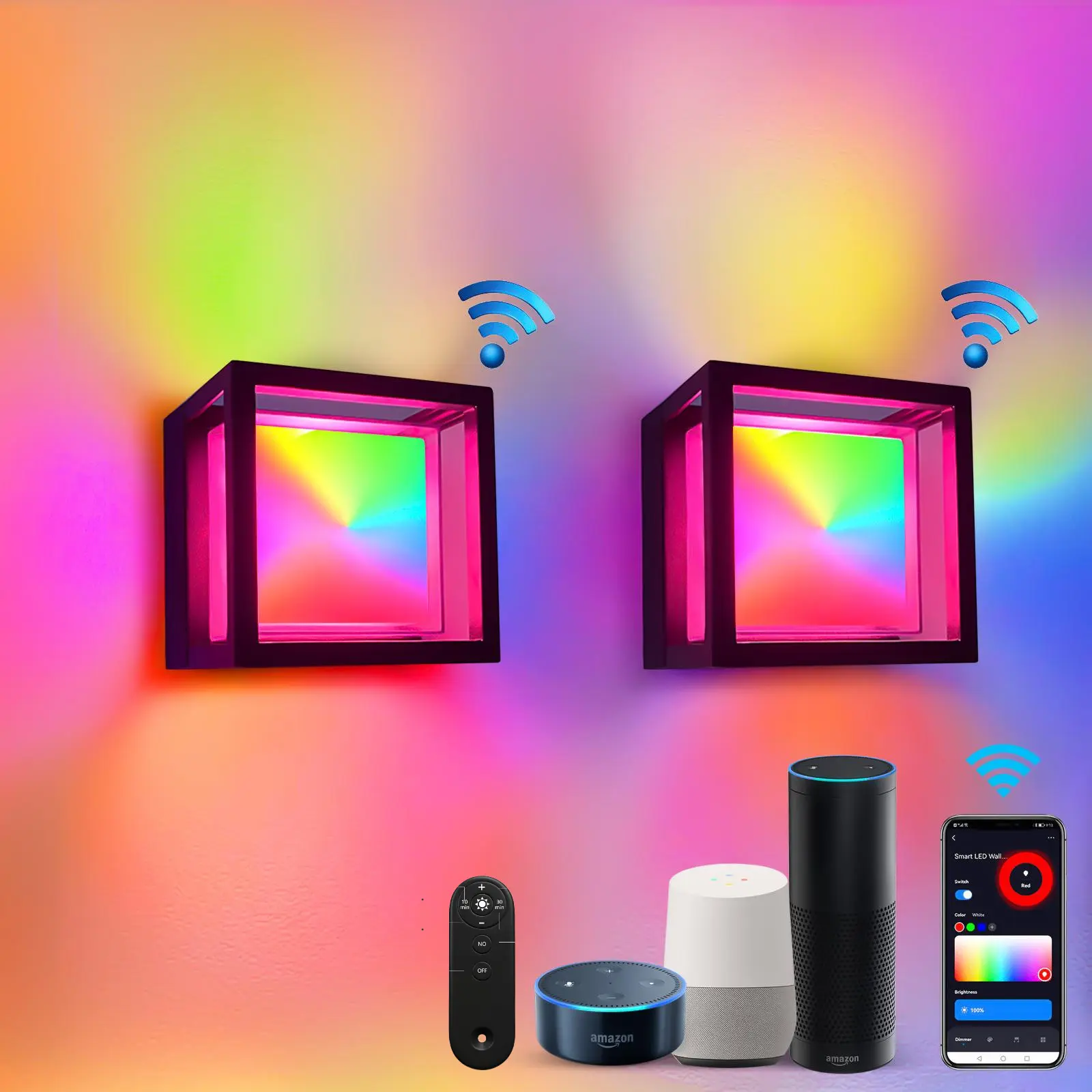 Outdoor Waterproof Wall Lamp Graffiti WiFi Magic