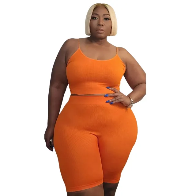 Women's Casual Top And Shorts Set Orange - Shop at LoveMi