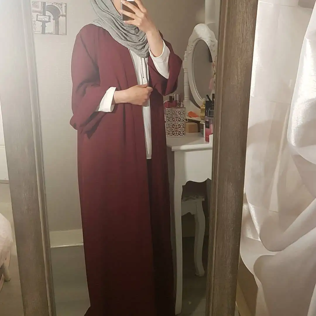 Women's Solid Color Cardigan Loose Casual Dress Robe