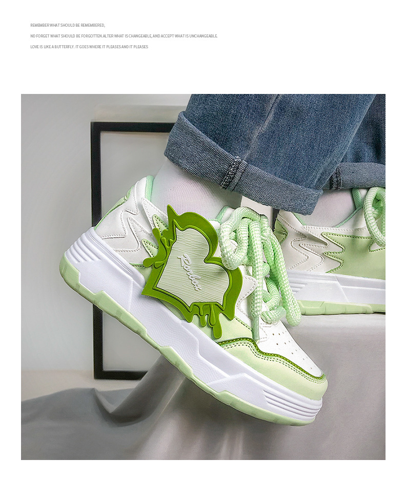 Color Contrast Patchwork Bread Shoes Increased By Light Casual Shoes - Image 5