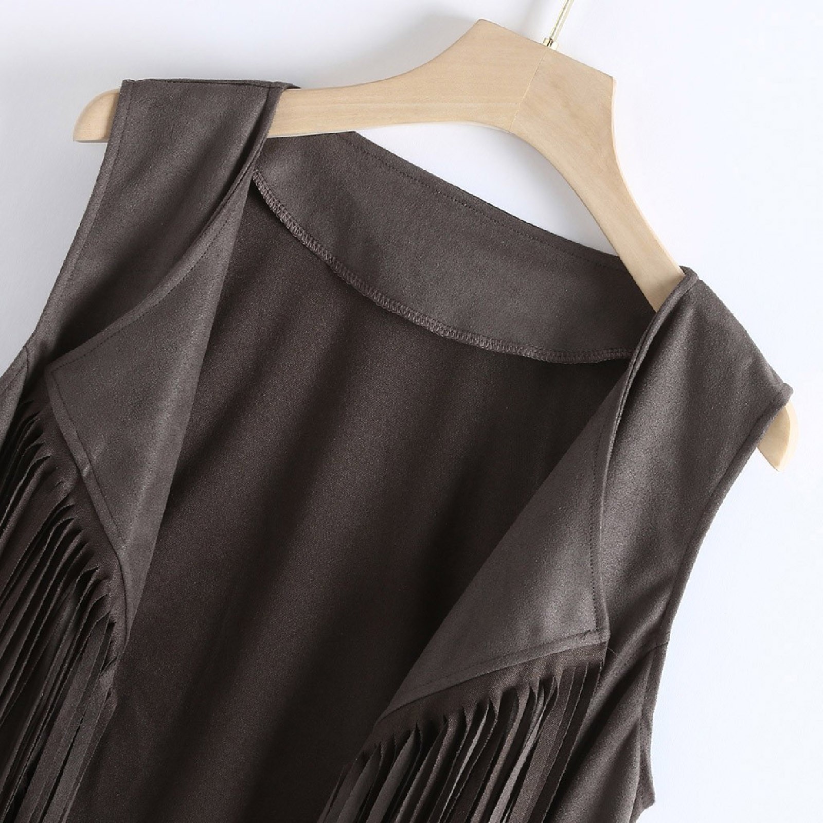 Title 40, Fashion Thin Tassel Sleeveless Vest for Women. ...