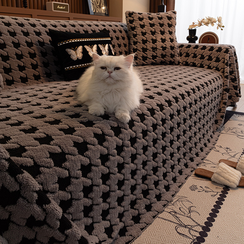 Light-luxuryHigh-end Winter Plush Sofa Cover