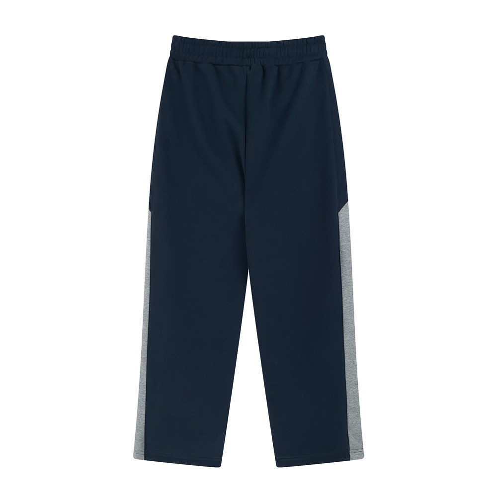 Men's Side Ribbon Matching Striped Loose Straight Pants - Image 15