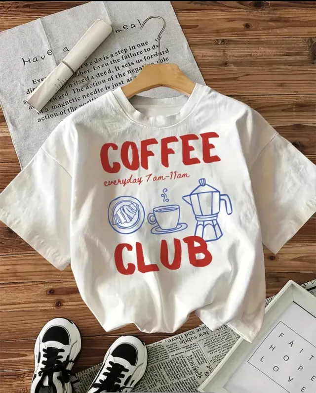 Cotton Printed Summer New Loose All match Retro T shirt Top For Women White - Shop at LoveMi