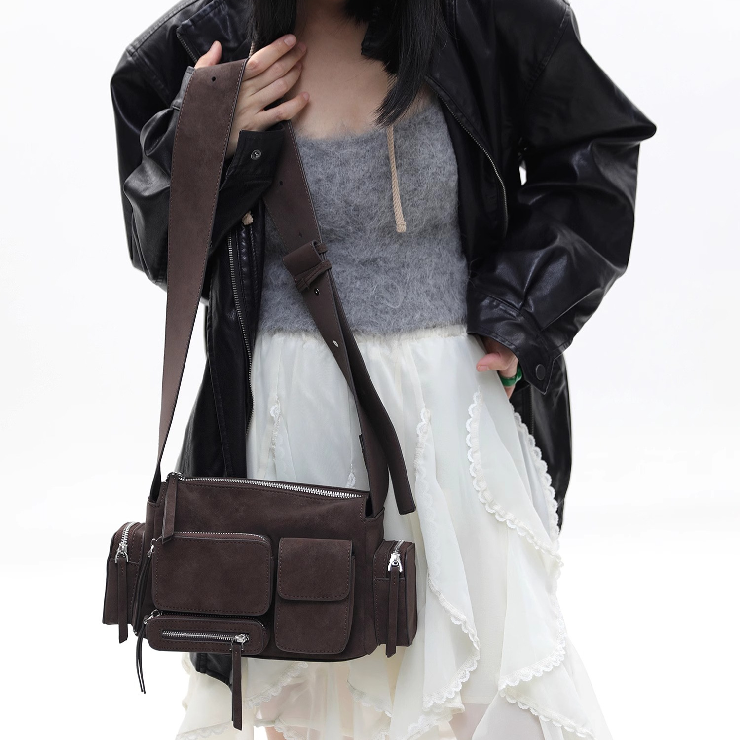 Women's Multi-Pocket Shoulder Crossbody Bag 14 cadd3b1d 28a4 43f5 9863 1ea8fc94b51d