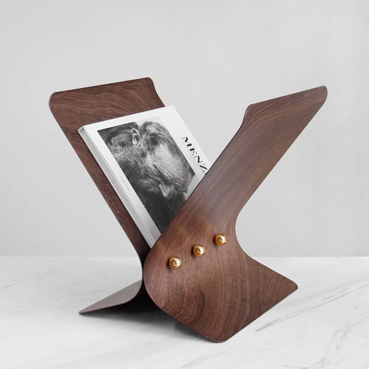 Modern Light-luxury Metal Magazine And Newspaper Rack Ornament