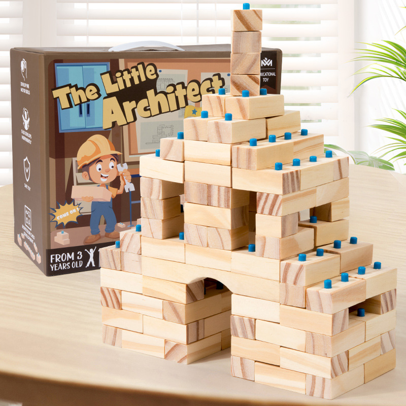 Wooden DIY Building Block Toys For Preschoolers
