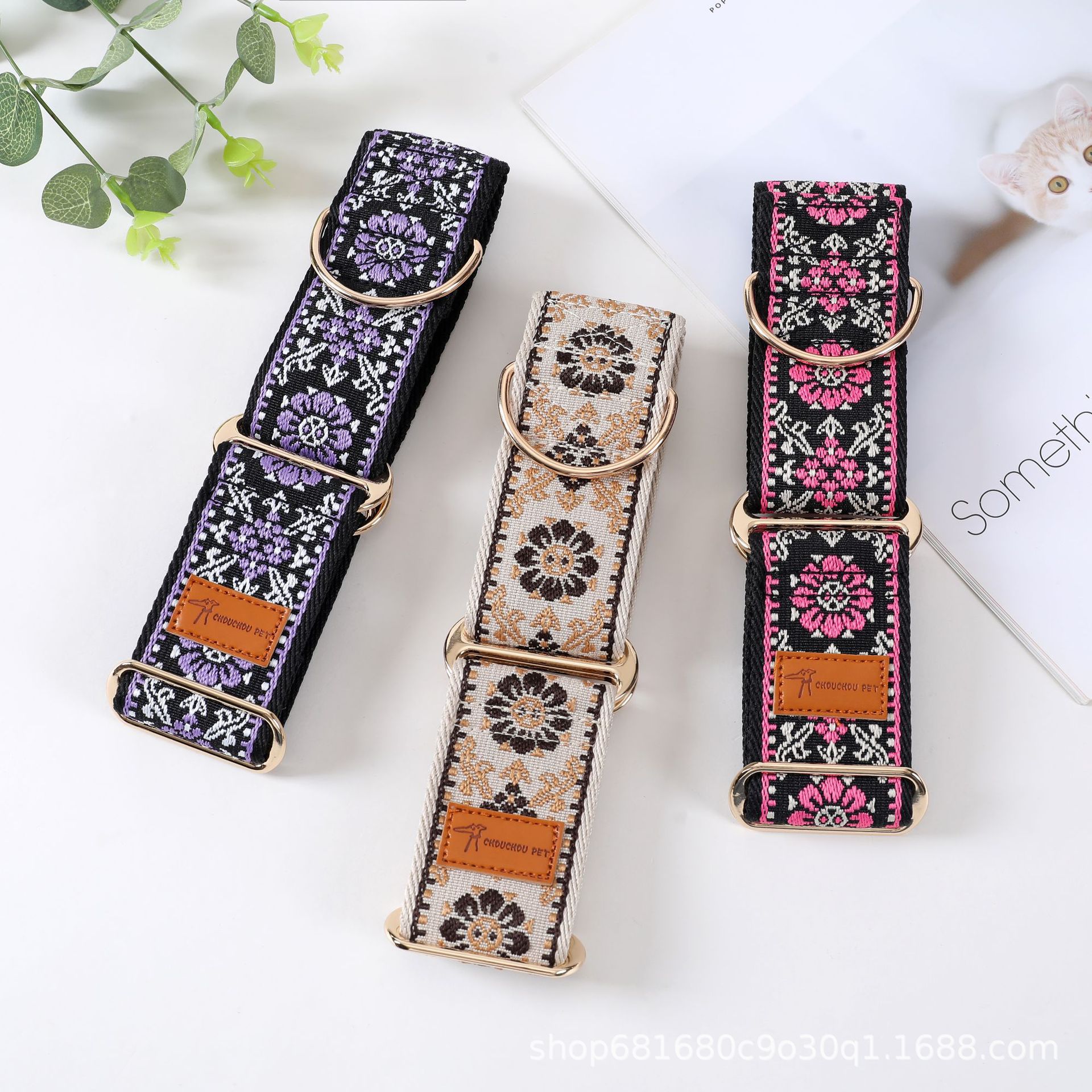 Ethnic-style Adjustable Explosion-proof Pet Collar