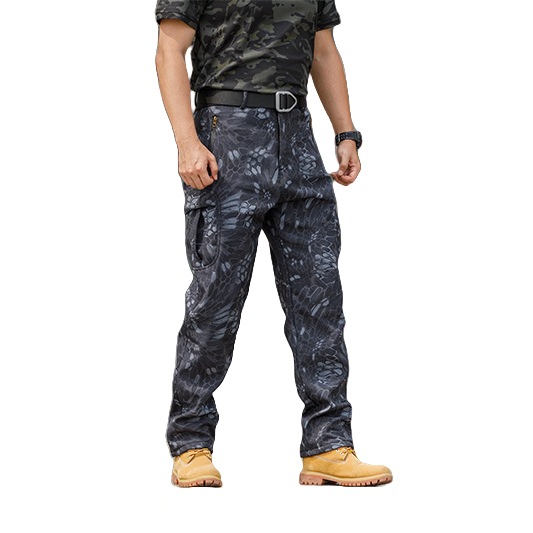 Outdoor Hiking Fleece-Lined Warm Casual Multi-Functional Waterproof And Wear-Resistant Workwear Tactical Pants Caf7573c 3310 4065 A877 B7198bf39701