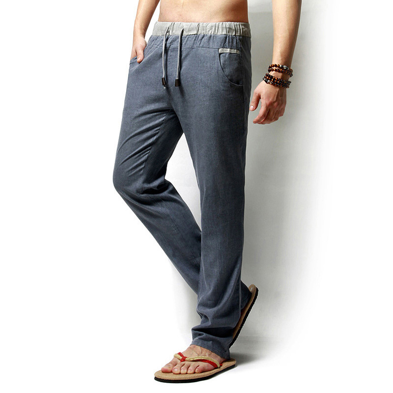 Summer Linen Casual Pants Loose Men's Clothing Chinese Style Men's Linen Pants Cotton And Linen Casual Pants
