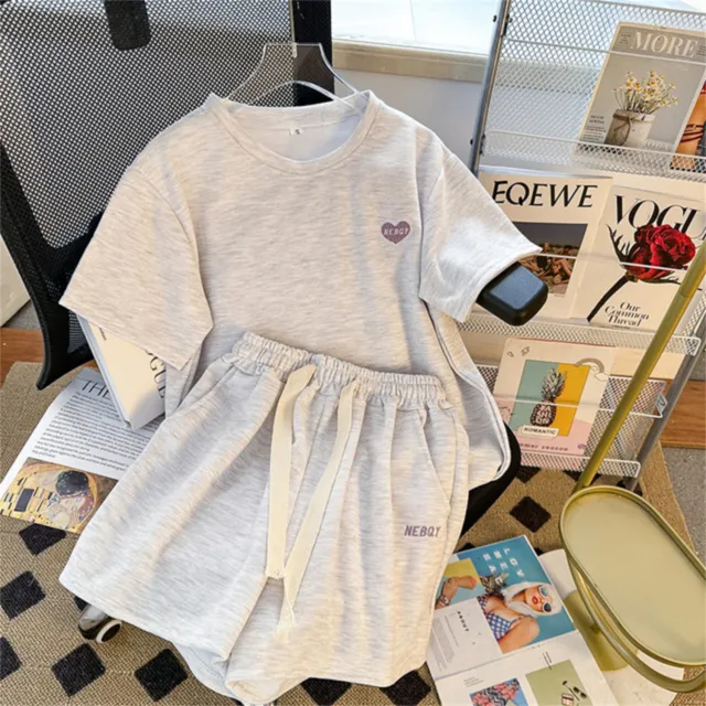Women's Loose fitting Two piece Comfortable Sportswear Set Gray - Shop at LoveMi