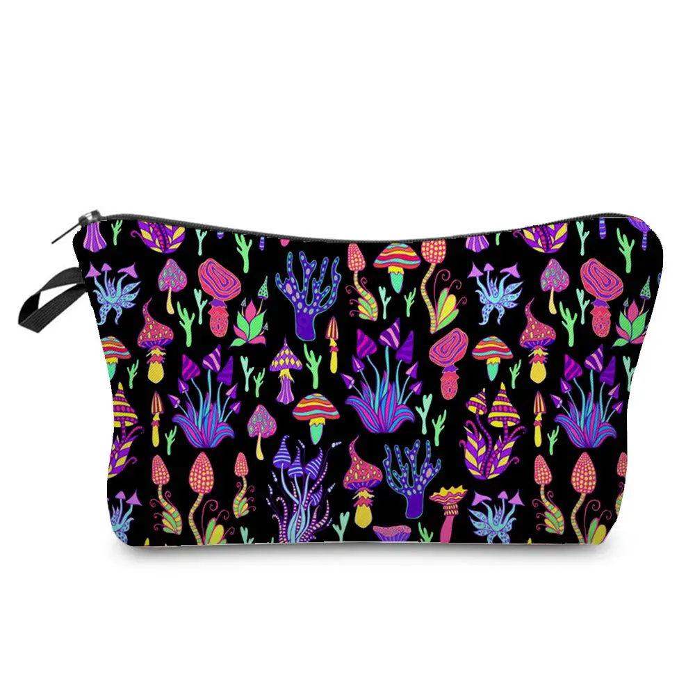 Fantasy Mushroom Pattern Printing Cosmetic Bag
