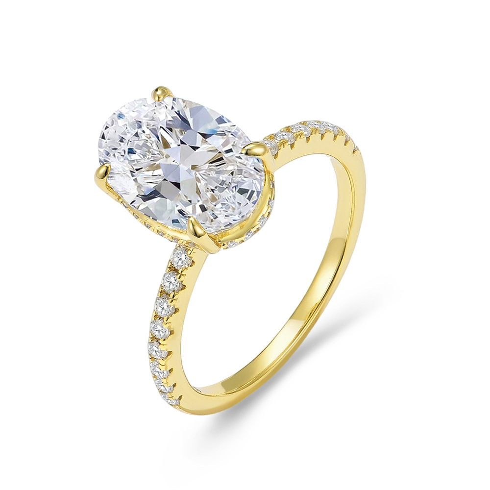 Éclat Oval Sterling CZ Ring 5