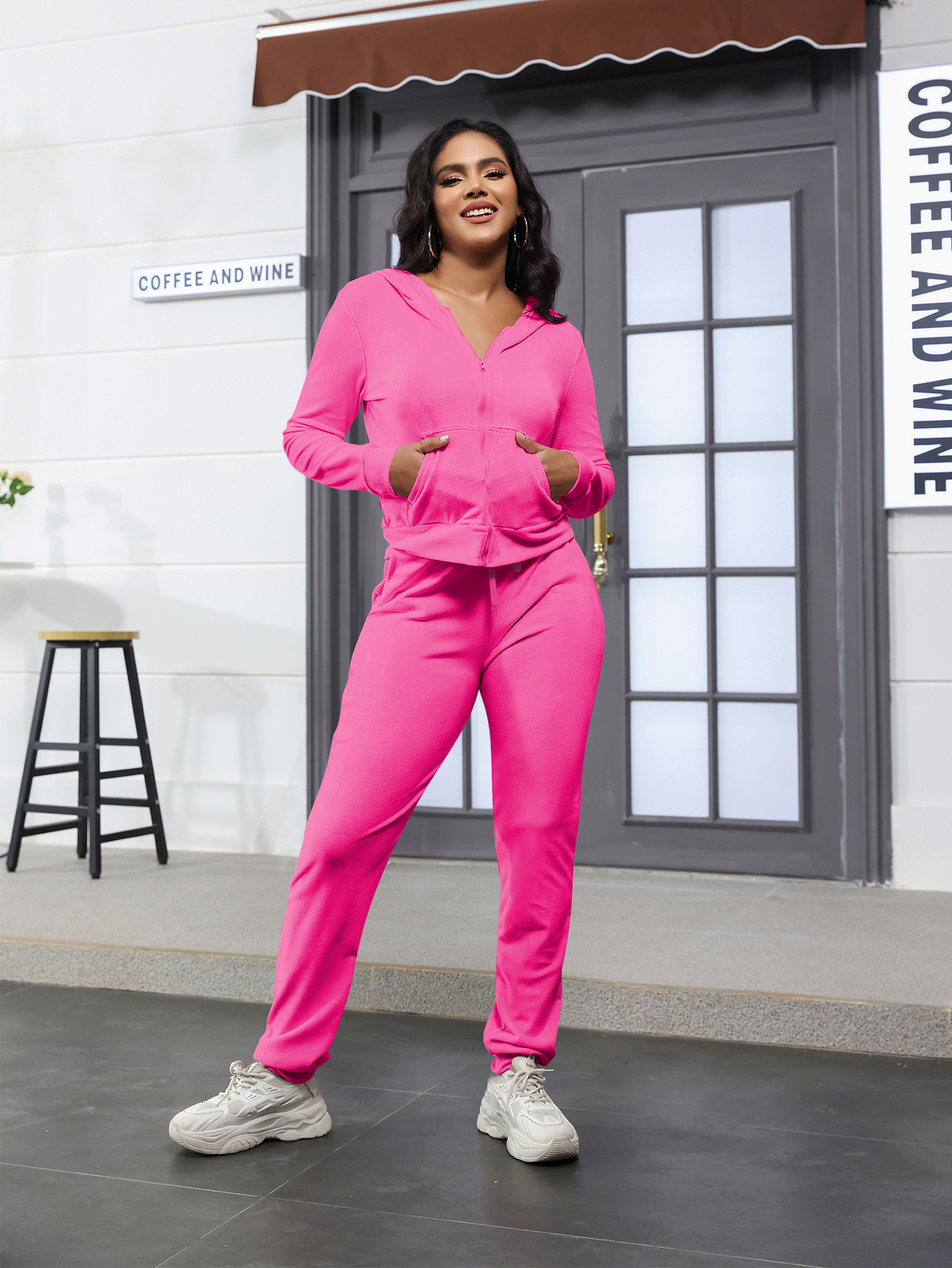 Stylish Casual Two-Piece Set With Golden Mink-Like Fleece And A Hood Cb1433f9 A7a5 4c75 9e2a 8d8e9c9f1a53