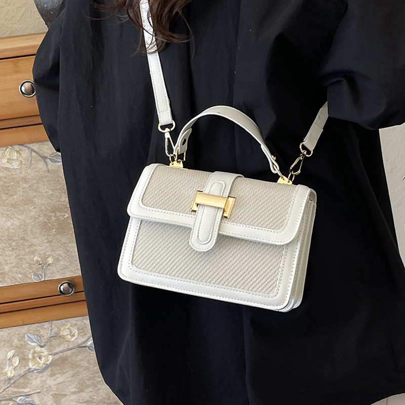 Petit Sac Tote Femme Contraste — Cuir PU à Rabat Urbain 2