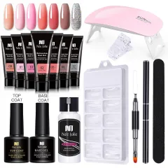 Popular 15ml Crystal Extended Glue Free Paper Cups Quick-drying Long-lasting Extended Glue Set Manicure Extended Glue - 7 Colour Combination 07 - View 1